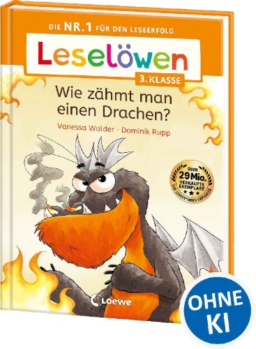 Buchcover und Innenansicht für das Buch: Leselöwen 3. Klasse - Wie zähmt man einen Drachen?