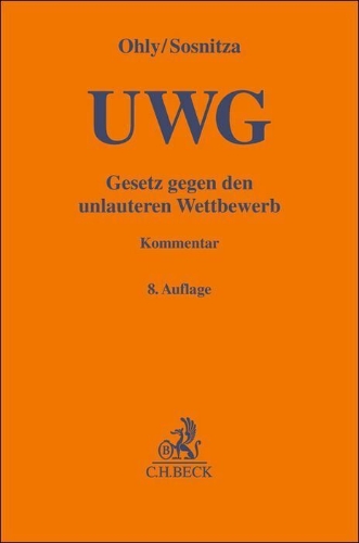 Buchcover und Innenansicht für das Buch: Gesetz gegen den unlauteren Wettbewerb