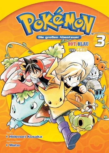 Buchcover und Innenansicht für das Buch: Pokémon - Die großen Abenteuer: Rot, Blau und Gelb 03
