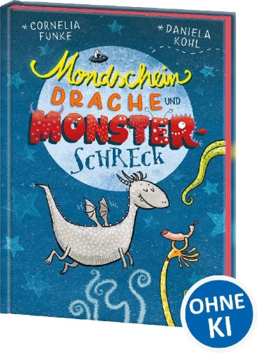 Buchcover und Innenansicht für das Buch: Mondscheindrache und Monsterschreck