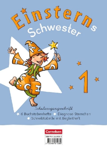 Buchcover und Innenansicht für das Buch: Einsterns Schwester - Erstlesen 1. Schuljahr - Neubearbeitung 2021 - Schulausgangsschrift: 6 Buchstabenhefte im Paket mit Schreibtabelle und Begleitheften