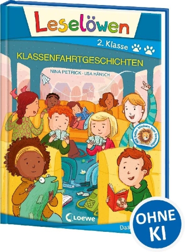 Buchcover und Innenansicht für das Buch: Leselöwen 2. Klasse - Klassenfahrtgeschichten