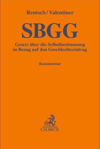 Buchcover und Innenansicht für das Buch: Gesetz über die Selbstbestimmung in Bezug auf den Geschlechtseintrag (SBGG)