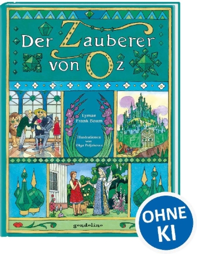 Buchcover und Innenansicht für das Buch: Der Zauberer von Oz