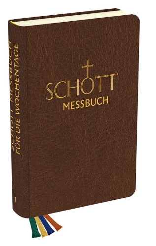 Buchcover und Innenansicht für das Buch: SCHOTT Messbuch - Für die Wochentage - Band 1: Geprägte Zeiten