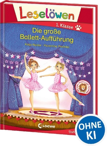Buchcover und Innenansicht für das Buch: Leselöwen 1. Klasse - Die große Ballett-Aufführung