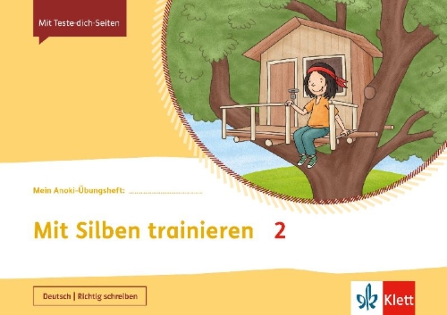 Buchcover und Innenansicht für das Buch: Mein Anoki-Übungsheft. Mit Silben trainieren. Klasse 2