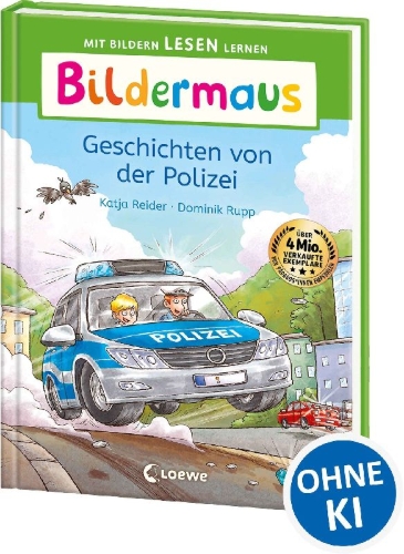 Buchcover und Innenansicht für das Buch: Bildermaus - Geschichten von der Polizei