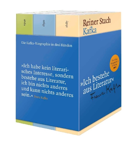 Buchcover und Innenansicht für das Buch: Die Kafka-Biographie in drei Bänden