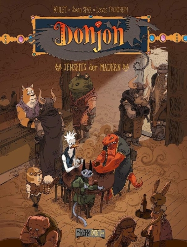 Buchcover und Innenansicht für das Buch: Donjon 7: Jenseits der Mauern