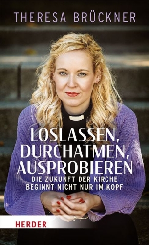 Buchcover und Innenansicht für das Buch: Loslassen, durchatmen, ausprobieren
