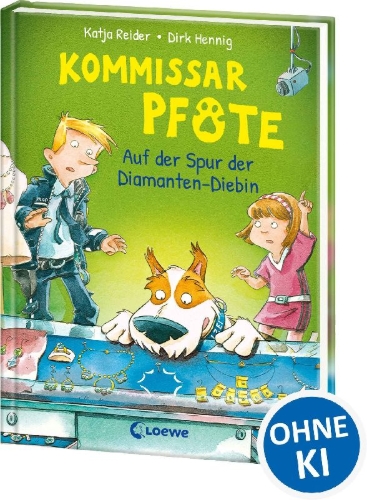 Buchcover und Innenansicht für das Buch: Kommissar Pfote (Band 2) - Auf der Spur der Diamanten-Diebin