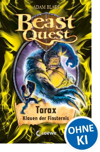 Buchcover und Innenansicht für das Buch: Beast Quest 21. Tarax, Klauen der Finsternis