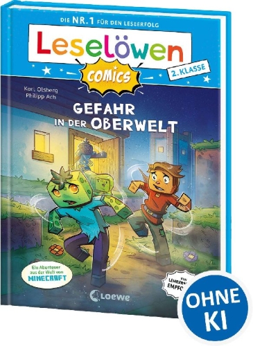 Buchcover und Innenansicht für das Buch: Leselöwen Comics 2. Klasse - Gefahr in der Oberwelt