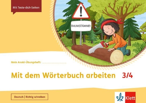 Buchcover und Innenansicht für das Buch: Mit dem Wörterbuch arbeiten 3/4. Übungsheft Klasse 3/4