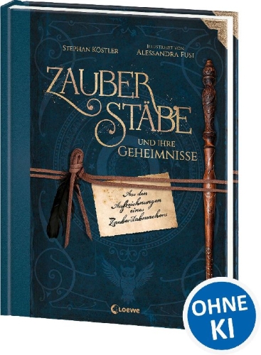 Buchcover und Innenansicht für das Buch: Zauberstäbe und ihre Geheimnisse