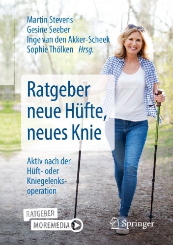 Buchcover und Innenansicht für das Buch: Ratgeber neue Hüfte, neues Knie