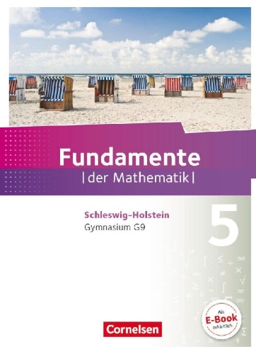 Buchcover und Innenansicht für das Buch: Fundamente der Mathematik 5. Schuljahr - Schleswig-Holstein G9 - Schülerbuch