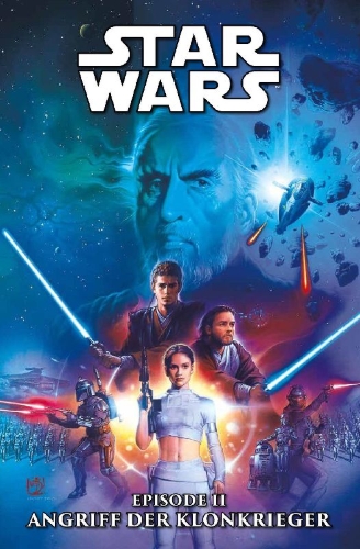 Buchcover und Innenansicht für das Buch: US-Star Wars: Episode II - Azzack of the Clons #1-#4