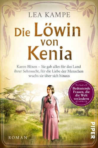 Buchcover und Innenansicht für das Buch: Die Löwin von Kenia