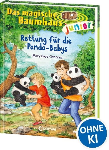 Buchcover und Innenansicht für das Buch: Das magische Baumhaus junior (Band 41) - Rettung für die Panda-Babys