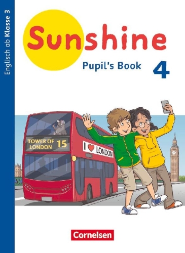 Buchcover und Innenansicht für das Buch: Sunshine 4. Schuljahr. Baden-Württemberg, Hessen, Niedersachsen - Pupil's Book