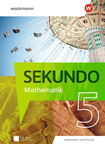 Buchcover und Innenansicht für das Buch: Sekundo 5. Schulbuch. Mathematik für differenzierende Schulformen. Für Nordrhein-Westfalen