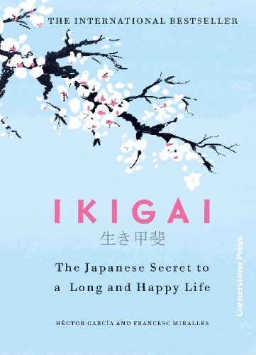 Buchcover und Innenansicht für das Buch: Ikigai