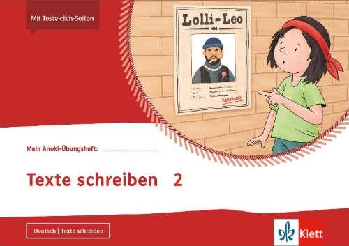 Buchcover und Innenansicht für das Buch: Mein Anoki-Übungsheft. Texte schreiben 2. Übungsheft Klasse 2
