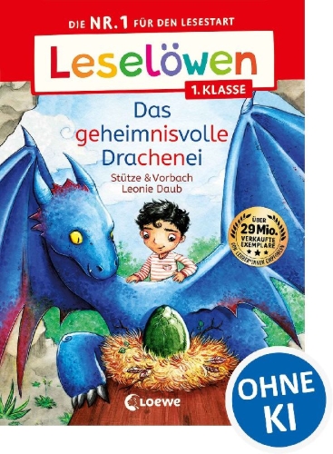 Buchcover und Innenansicht für das Buch: Leselöwen 1. Klasse - Das geheimnisvolle Drachenei
