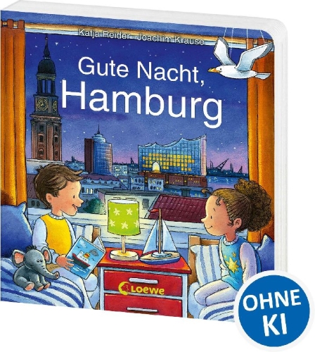 Buchcover und Innenansicht für das Buch: Gute Nacht, Hamburg