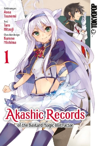 Buchcover und Innenansicht für das Buch: Akashic Records of the Bastard Magic Instructor 01
