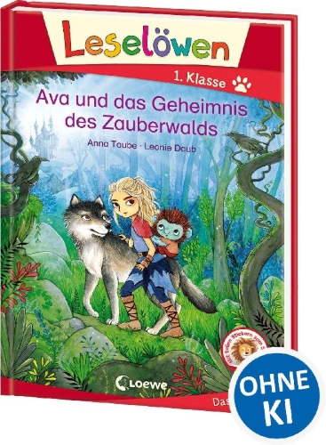 Buchcover und Innenansicht für das Buch: Leselöwen 1. Klasse - Ava und das Geheimnis des Zauberwalds