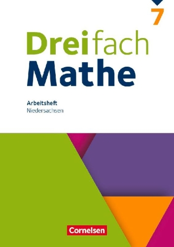 Buchcover und Innenansicht für das Buch: Dreifach Mathe 7. Schuljahr. Niedersachsen - Arbeitsheft mit Lösungen