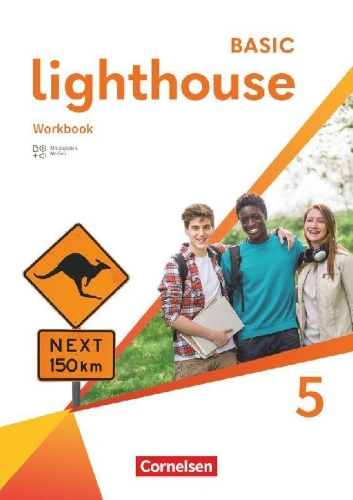 Buchcover und Innenansicht für das Buch: Lighthouse Band 5: 9. Schuljahr - Basic Edition - Workbook mit Audios, Erklärfilmen und Lösungen