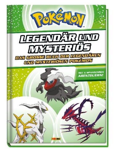 Buchcover und Innenansicht für das Buch: Pokémon - Legendary and Mythical Guidebook: Super Deluxe Edition