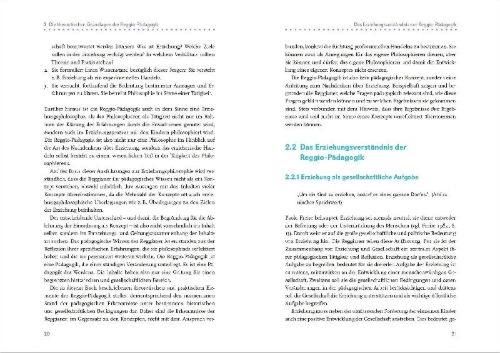 Buchcover und Innenansicht für das Buch: Reggio-Pädagogik