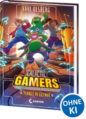 Buchcover und Innenansicht für das Buch: Galactic Gamers (Band 4) - Planet in Gefahr