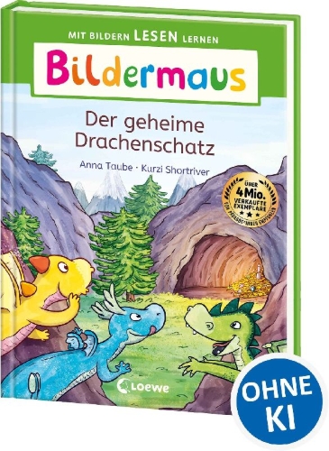 Buchcover und Innenansicht für das Buch: Bildermaus - Der geheime Drachenschatz