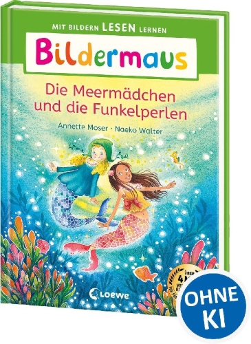 Buchcover und Innenansicht für das Buch: Bildermaus - Die Meermädchen und die Funkelperlen