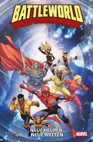 Buchcover und Innenansicht für das Buch: Battleworld (2025) #1-#5