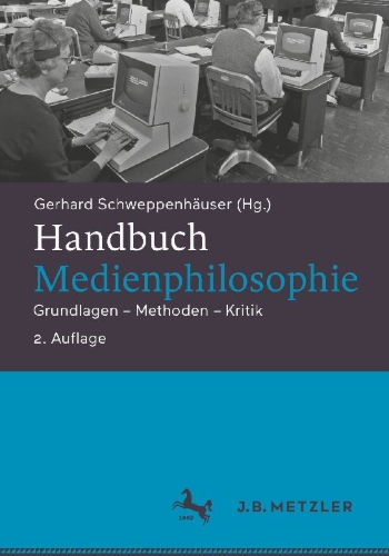 Buchcover und Innenansicht für das Buch: Handbuch Medienphilosophie