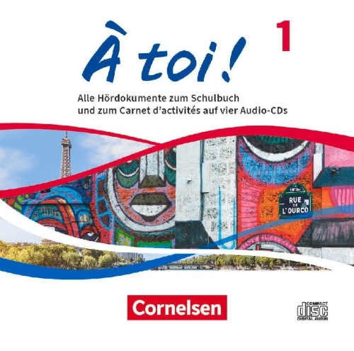 Buchcover und Innenansicht für das Buch: À toi ! Band 1 -  Audio-CDs