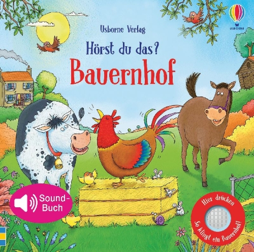 Buchcover und Innenansicht für das Buch: Hörst du das? Bauernhof