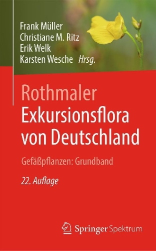Buchcover und Innenansicht für das Buch: Rothmaler - Exkursionsflora von Deutschland. Gefäßpflanzen: Grundband