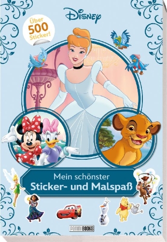 Buchcover und Innenansicht für das Buch: Disney: Mein schönster Sticker- und Malspaß