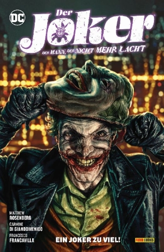 Buchcover und Innenansicht für das Buch: The Joker: The Man who stopped laughing