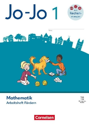 Buchcover und Innenansicht für das Buch: Jo-Jo Mathematik 1. Schuljahr - Allgemeine Ausgabe 2026 - Arbeitsheft Fördern