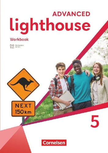 Buchcover und Innenansicht für das Buch: Lighthouse Band 5: 9. Schuljahr - Advanced Edition - Workbook mit Audios, Erklärfilmen und Lösungen
