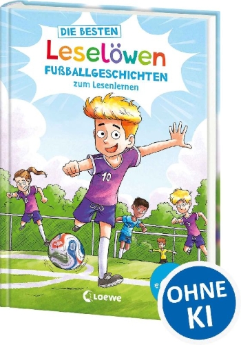 Buchcover und Innenansicht für das Buch: Die besten Leselöwen-Fußballgeschichten zum Lesenlernen